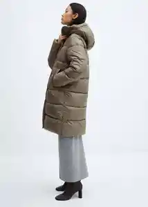 Abrigo Anorak Rocio Khaki Talla L Mujer Mango