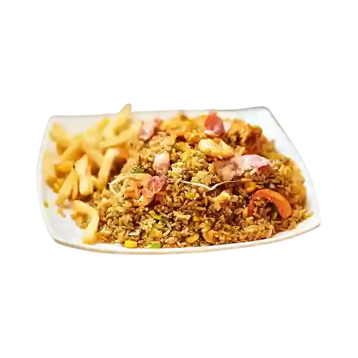 Arroz Camarón Tocineta Pollo