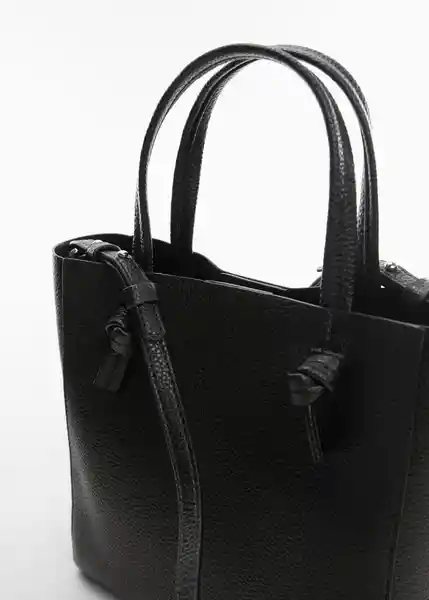 Bolso P Tulipa Negro Talla 99 Mujer Mango