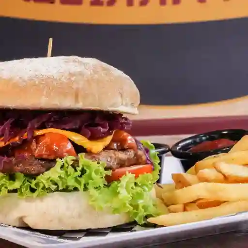 Hamburgo Alemana + 150 Grs Papas a la Francesa
