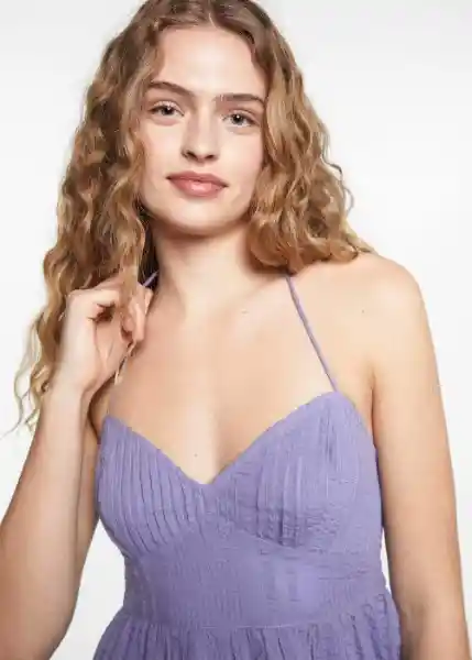 Vestido Violeta Lila Talla 22 Niñas Mango