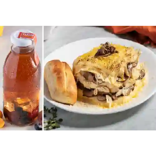 Combo Junior Lasaña de Pollo y Te Frio