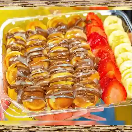 Mini panckes de chocolate