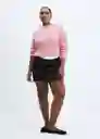 Jersey Piqueton Rosa Talla M Mujer Mango