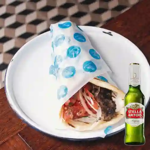 Combo Gyro Kebab de Res + Stella Artois 330 ml