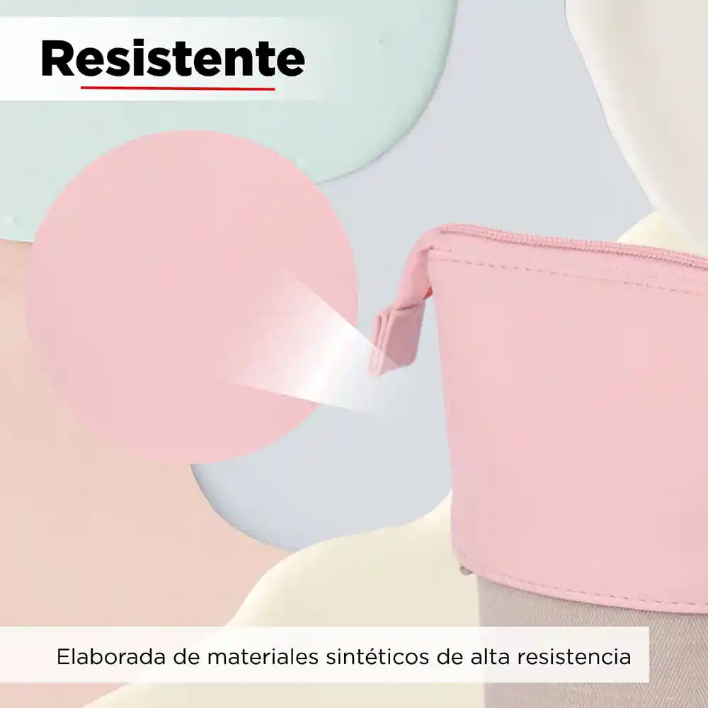 Miniso Bolsa Telescópica de Color Sólido Rosa