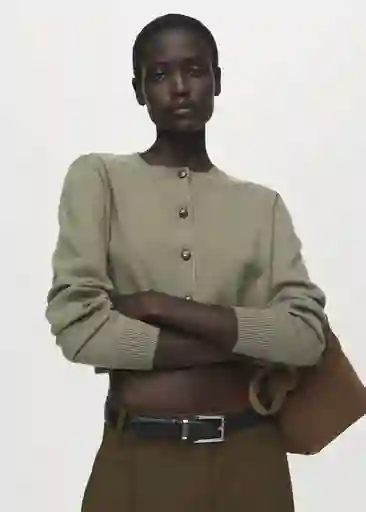 Cárdigan Topo Khaki Talla S Mujer Mango