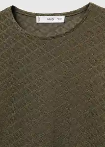 Camiseta Casiopea Khaki Talla 24 Mujer Mango