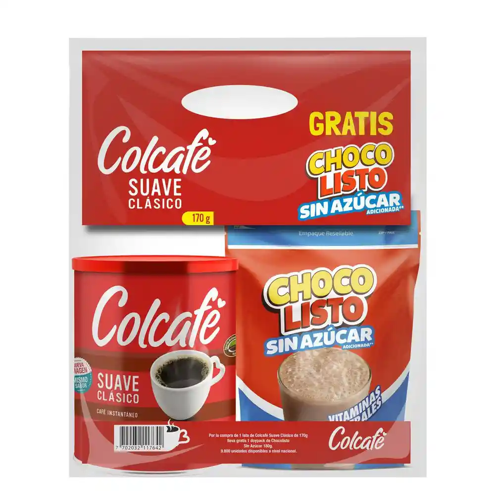  Cafe Clasico Gts Chocolisto Colcafé 170 Gr 
