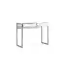 Escritorio de Dos Cajones-Blanco. Elaborado en Madeflex y Aluminio. Color Blanco. Con Forma Rectangular. Tiene Dos Cajones en Orientación Horizontal. Tamaño Ideal Para Cualquier Espacio. Medidas Del Mueble Ensamblado: Fondo 40  cm. Alto 76.5  cm. Ancho 101