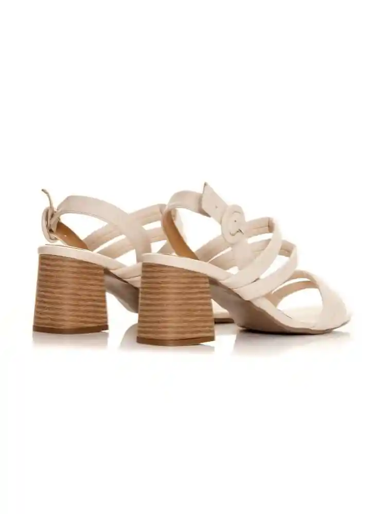 Sandalias Tacón Nude Talla 35