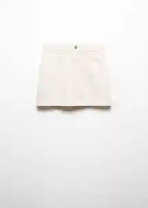 Falda Yoke Off White Talla 19 Teen Niñas Mango