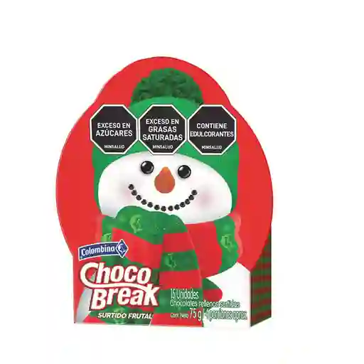 Colombina Chocolatina Frutal Navidad