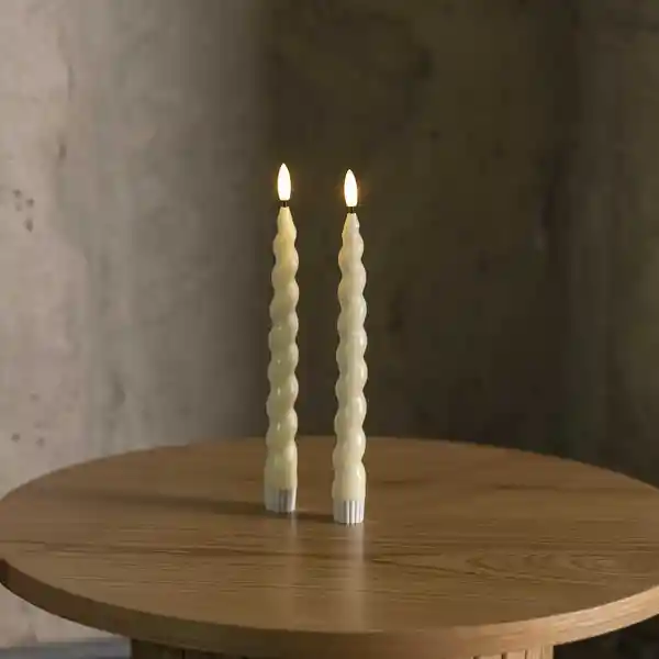 Set Vela Led Espiral 22 cm Ambiente Gourmet