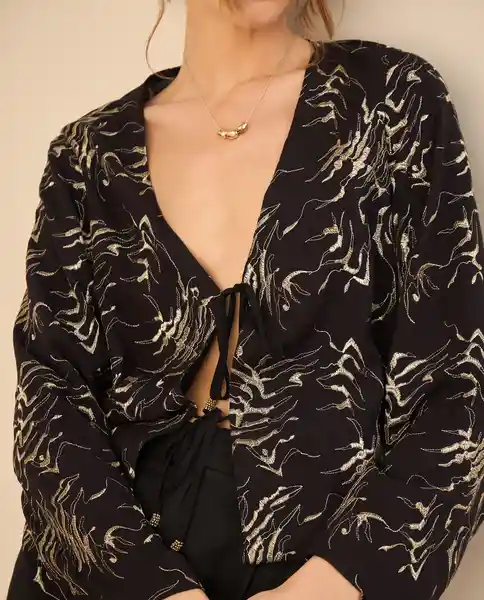 Camisa Jaguar Negro Ultraoscuro Talla XS 412G033 Esprit