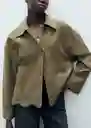 Sobrecamisa Swiss Khaki Talla M Mujer Mango