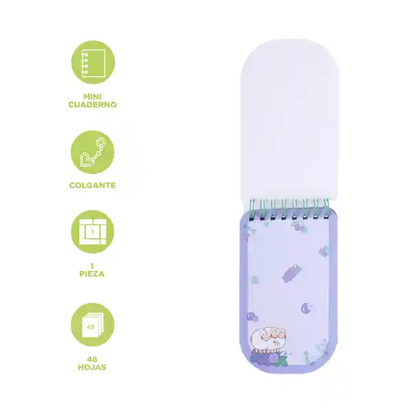 Libreta Mini Argollada de 48 Hojas Oveja Serie Miniso