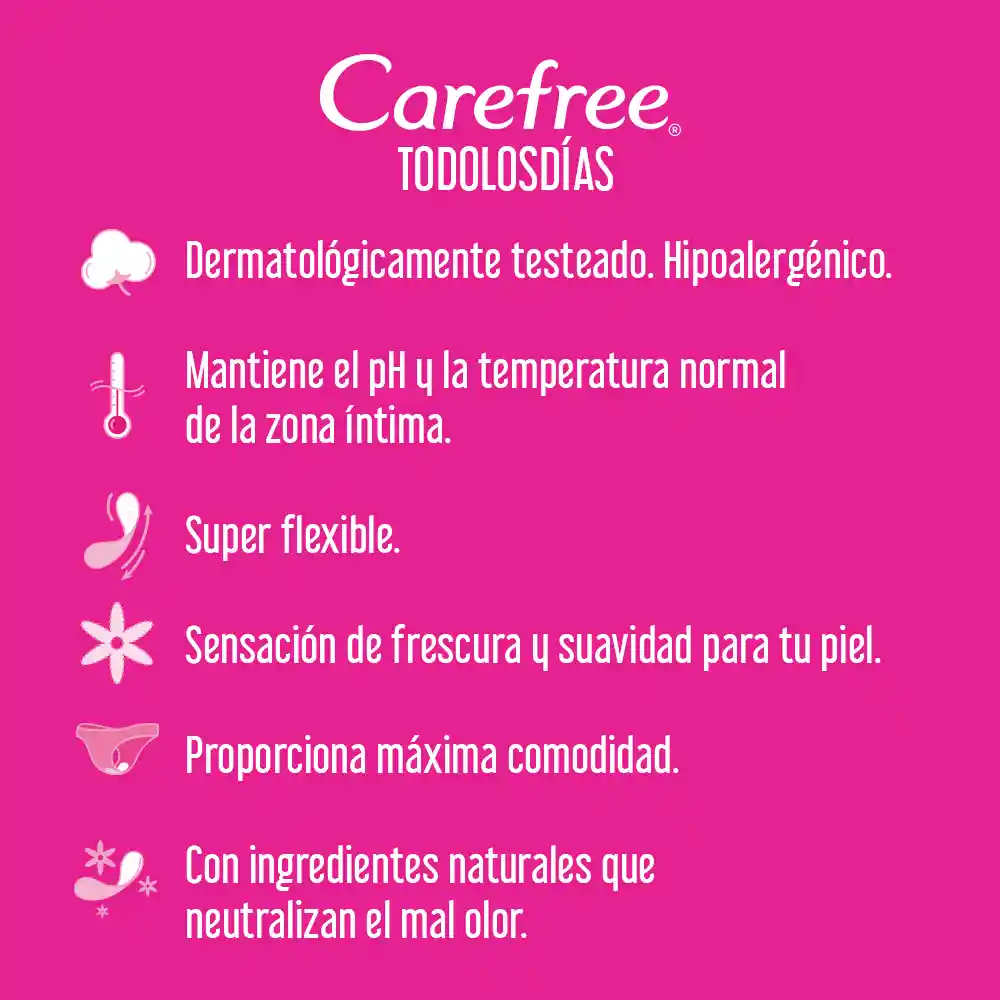 Protectores Carefree Todos Los Días X 60 Und