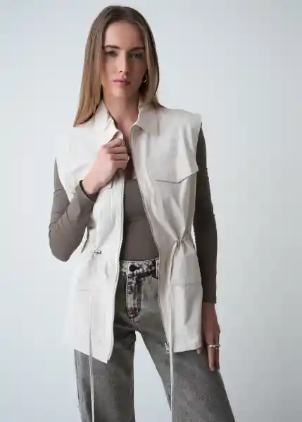 Chaqueta Mujer Crudo Ballueca Claro Talla L Naf Naf