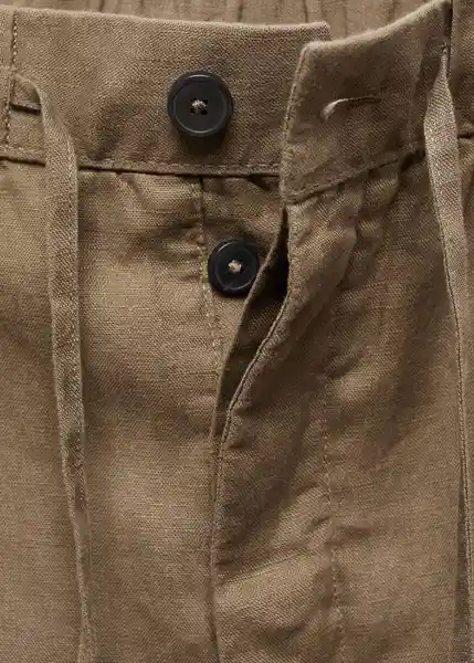 Bermuda Amalfis Khaki Talla 40 Hombre Mango