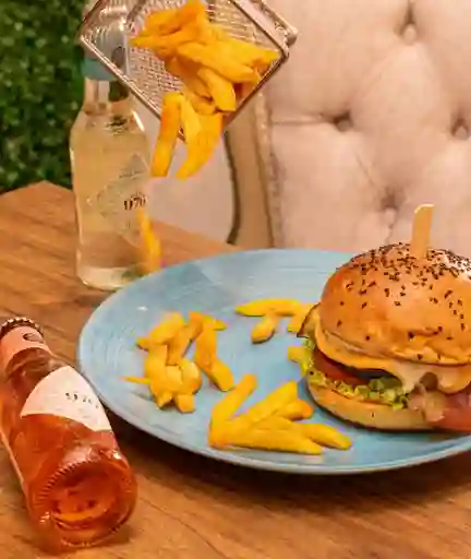 Hamburgesa Angus Papas Fritas