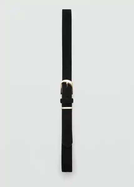 Cinturón Mayo Negro Talla S Mujer Mango