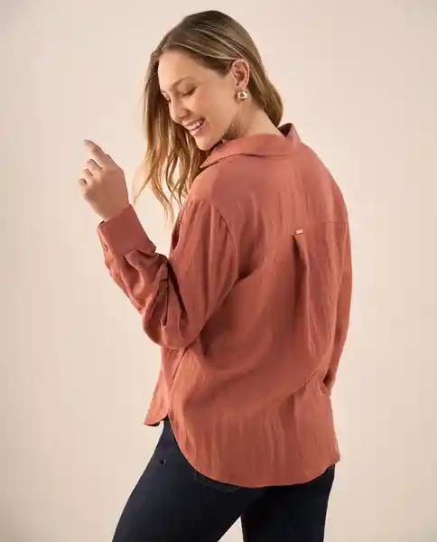 Camisa Naranja India Medio Talla M 419G041 Esprit