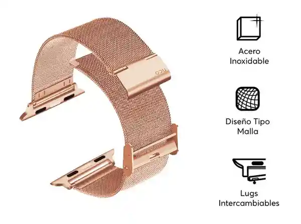 Nco Correa Acero Inoxidable Meshloop Para Watch Oro