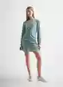 Vestido Animal Verde Pastel Talla 19 Mango Teen Girl Mango