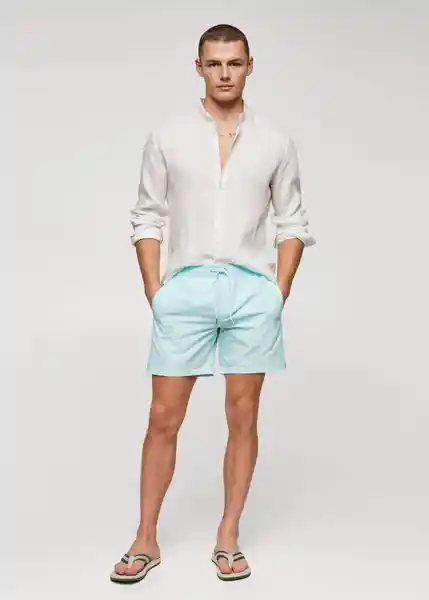 Traje del Bañador Seer Turquesa Talla S Hombre Mango