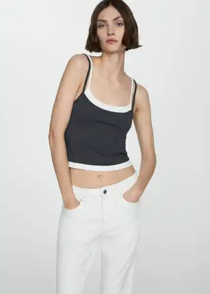 Jean Blanca Blanco Talla 36 Mujer Mango