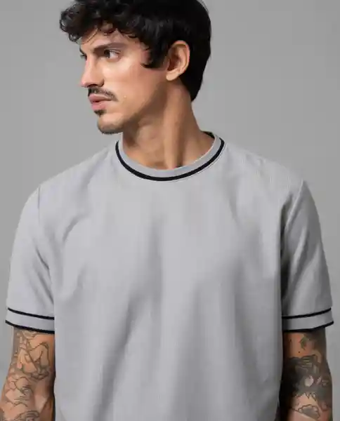 Camiseta Hombre Gris Talla M 101G006 Rifle