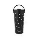 Vaso Acero Asa Dots Negro 500 mL Miniso
