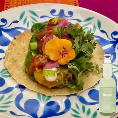 Combo Taco de Camarón +Hatsu Sandia Albahaca 300ml
