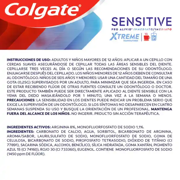 Colgate Crema Dental Sensitive Proalivio Inmediato