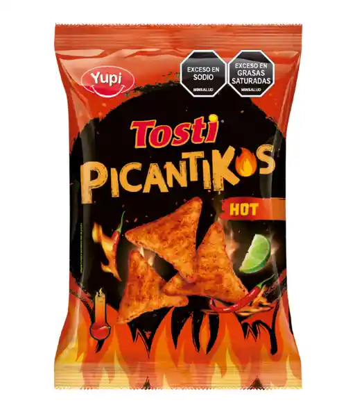 Yupi Tosti Pikantikos Tortillas de Maíz Sabor Limón  Picante Hot