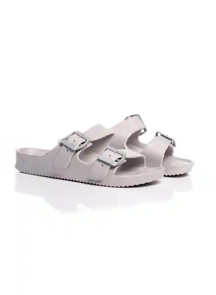 Sandalias Eva T/Birken Mujer Plateado Talla 39 People