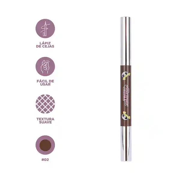 Lápiz Para Cejas Chicas Superpoderosas Burbuja Tono 02 Miniso