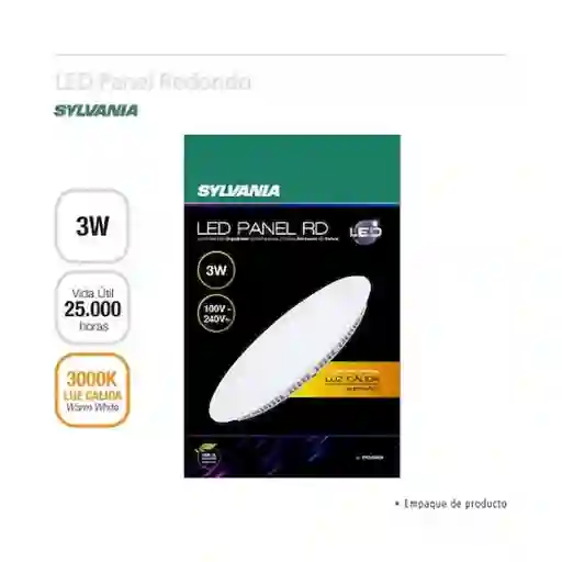 Sylvania Led Panel Red 3W Luz Cálida 100-240V Incrustar
