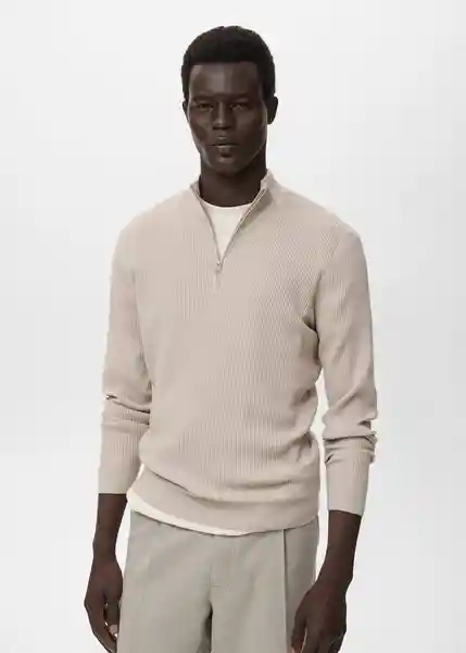 Jersey Antiguap Beige Talla L Hombre Mango
