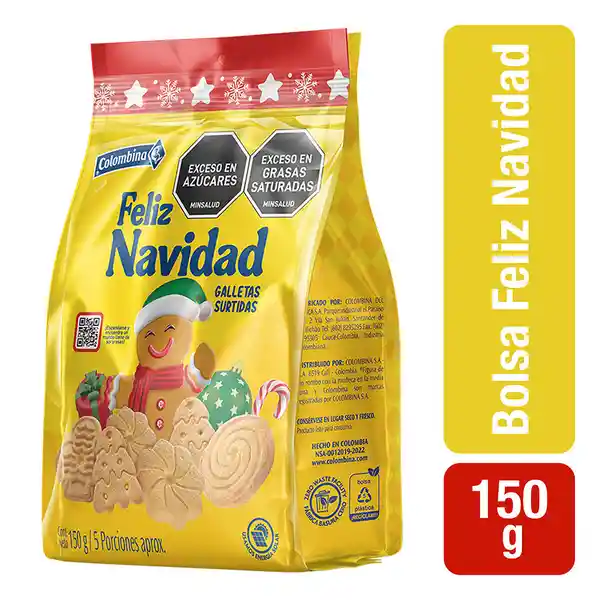 Colombina Galletas Dulces Feliz Navidad