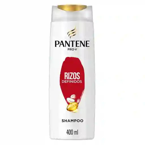 PANTENE Shampoo para cabello dañado Pantene Rizos Definidos con Pro-Vitaminas Aceite de Coco y Omega 9 400 ml