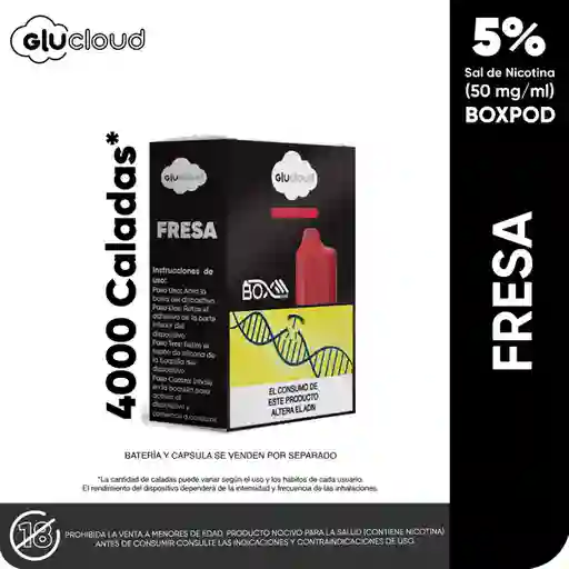 Glucloud Strawberry Ice Pod 4000 puff