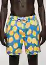 Short Bañador Limón Amarillo Talla S Hombre Mango