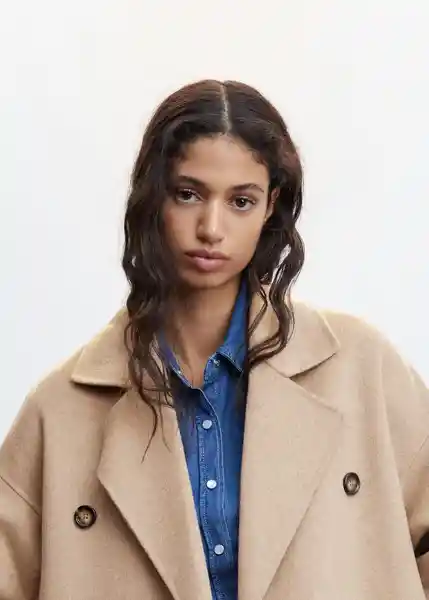 Abrigo Picarol Topo Talla 18 Mujer Mango