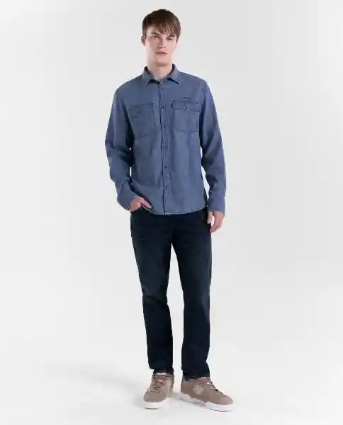 Camisa Hombre Gris Talla M 519G001_GRI146408 Americanino