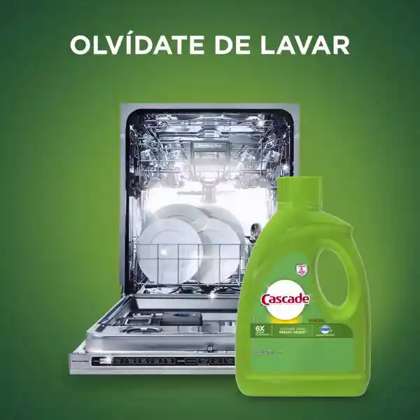 Cascade Gel Detergente Lavavajillas Lemon