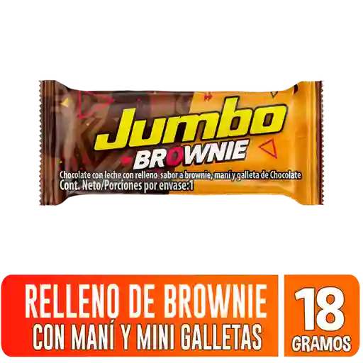 Jumbo Barra de Chocolate Relleno con Brownie Maní y Galleta