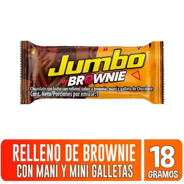 Jumbo Barra de Chocolate Relleno con Brownie Maní y Galleta