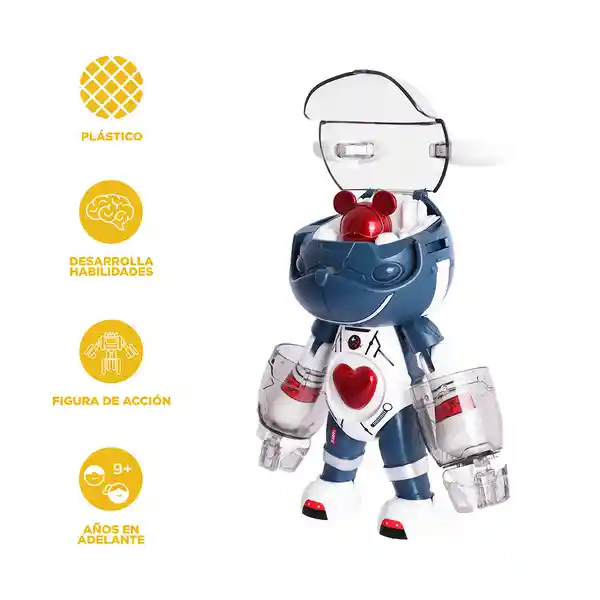 JugueteTransformación Oso Interestelar Blanco Serie Miniso